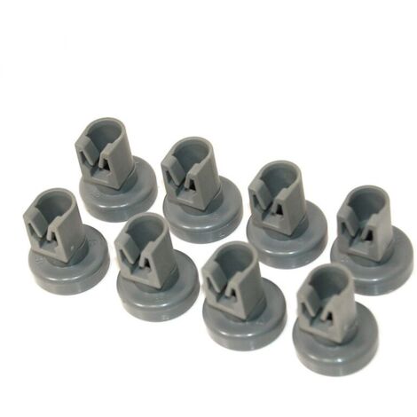 Roulettes pour panier inférieur de lave-vaisselle, jeu de 8 roulettes, 25 mm, gris, pour AEG, ELECTROLUX (1/4)