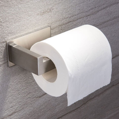 Porte Papier Toilette Auto-adhésif de sans Forage Support de Papier Mural Titulaire de Papier,Porte Rouleau Papier WC en Acier Inox Derouleur Papier WC (1/4)
