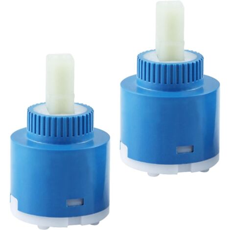 [JAMAIS UTILISÉ]2 pièces de cartouches de robinet de 40 mm - Cartouche de robinet de remplacement - Haute pression - Remplacement de cartouche en céramique - Convient aux robinets de salle de bain - R (1/5)