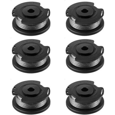 Bobine de rechange pour Bosch ART 23 SL/ART 26 SL/ART 2300/ART 23-28/ART EASY (F016800569/F016800385) pour tondeuses à gazon Bosch avec 1 capuchon (F016F04557) 6 pièces (1/5)