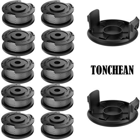 Lot 10 Bobine de Fil pour BOSCH, Bobine de Rechange en Nylon F016800569 Compatible avec Bosch 1,60 mm 4,0 m, Compatible avec Bosch ART 23 SL/ART 26 SL et 2 capuchons F016F04557- (1/5)