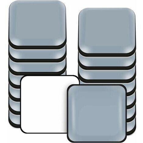 16 Pièces Patins en Téflon pour Meubles Adhésifs 40mm Patin Glisseur Carrés pour Chaise Canapé Table Fauteuil (1/5)
