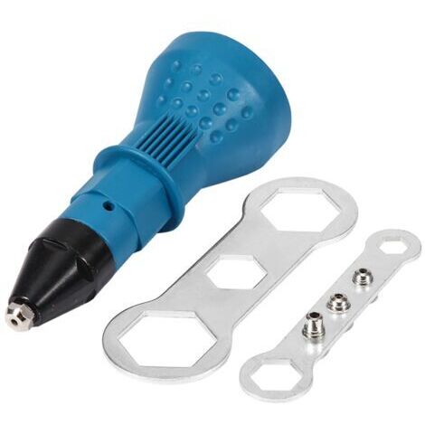 Riveteuse Electrique, Pistolet à Rivets, Adaptateur Riveteuse en Acier Inoxydable Pistolet à Riveter électrique Rivetage Outil (1/4)