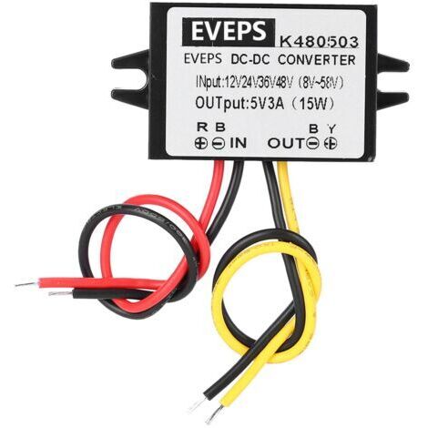 DC-DC 12V/24V/36V/48V à 5V 3A Buck Converter Module d'alimentation abaisseur