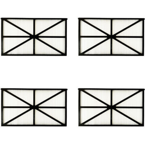 Lot de 4 Panneaux Filtres pour Robot Tiger Shark RCX70101PAK2 Noir (1/3)