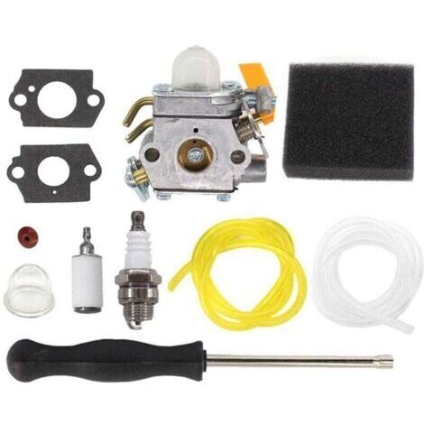 débroussailleuse Carburateur avec Filtre à Air Tournevis de Réglage pour Ryobi RBC30SESA RBC30SBSA RHT2660DA RLT30CESA RLT30SESA RPR3025JA Remplacer ZAMA C1U H60D C1U H60E (1/5)