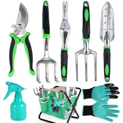 Ensemble d'outils de jardin de 8 pièces, pelle de jardin en alliage d'aluminium pour planter des fleurs et des légumes, des plantes en pot (1/5)