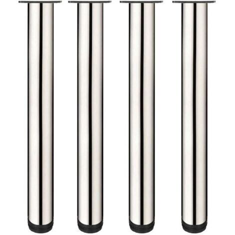 4x Pieds de Meuble Reglable Pieds de Table en Acier Inoxydable avec Vis - 50cm (1/5)