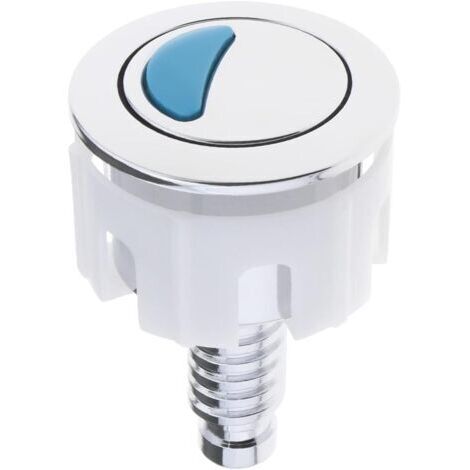 Bouton de Chasse d'eau Double Bouton Poussoir Rond en ABS Chromé Accessoires Remplacement de Toilette pour Salle de Douche Salle de Bain Toilette (1/4)