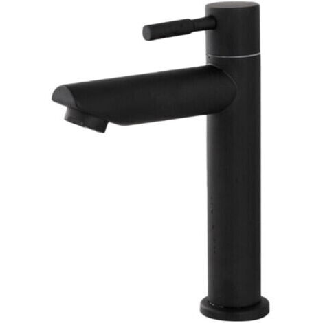 Robinet de Lavabo Facile à Installer en Acier Inoxydable noir Robinet de Lavabo de salle de bain pour le Ménage (1/5)