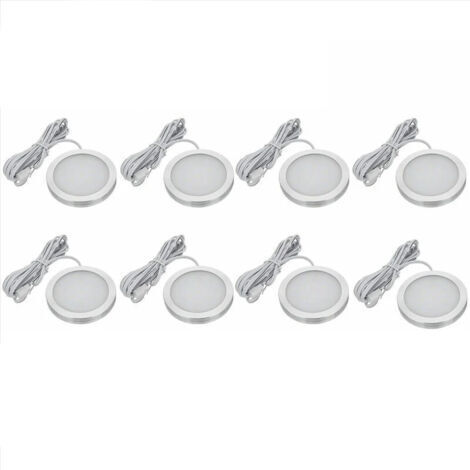 Eclairage pour voiture,Set di 8 Faretti LED interni 12V Dia.59.5mm per cucina roulotte camper VW T4 T5 bianco caldo 3000K (1/5)