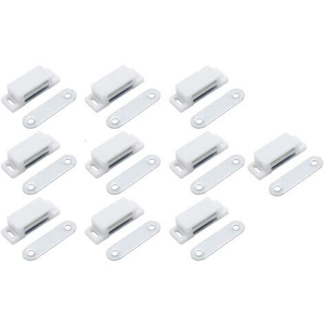 Loqueteau pour meubleLot de 10 boutons-pression magnétiques pour armoire à aspiration magnétique - Fermeture magnétique forte - Aspiration à porte unique (1/5)