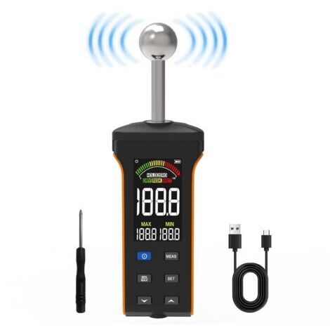 Testeur Humidité Rechargeable Humidimètre Mesure non destructive Humidimètre Mural Maçonnerie avec écran LCD Couleur & Alarme sonore pour Murs, Bois, Plâtre Testeur Humidité Bois D'analyse 20-40mm (1/5)