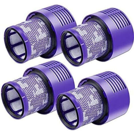 Accessoire pour aspirateurLot de 4 filtres V10 pour aspirateur Dyson, lot de 4 filtres de rechange pour aspirateur Dyson V10, V10 Absolute, V10 Animal, V10 Motorhead, SV12 pièce de rechange P/N 969082 (1/5)