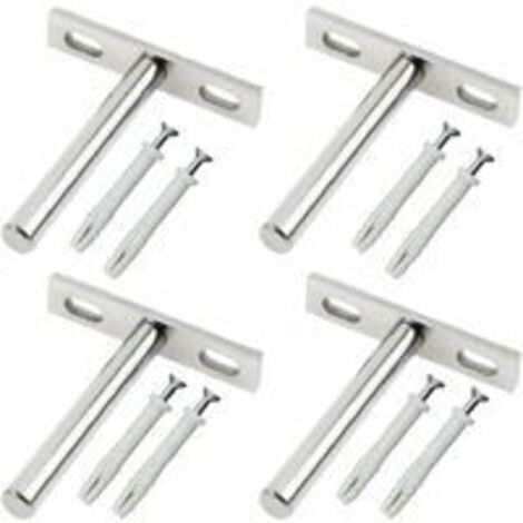 Supports en Métal pour Étagère Flottante 79mm Flottant Support d'Etagère Utilisé pour le Support Caché en Bois de Support Mural - 4Pcs (1/5)