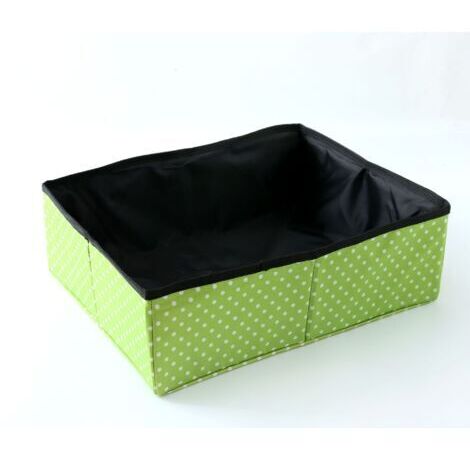 Litière Pliable Portable pour Chat général, étanche, Propre et Douce la Maison l'extérieur - vert, L (1/4)