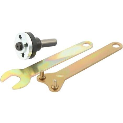 Perceuse 10 mm 3/8" Adaptateur de mandrin support de disquee pour meuleuse d'angle 2 Ensembles de clés 3 en 1 (1/5)