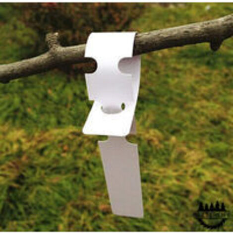 200 Étiquettes en Plastique Blanches pour Plantes et Arbres pour accrocher 2 x 20 cm avec Grande Surface d'écriture Blanc (1/5)