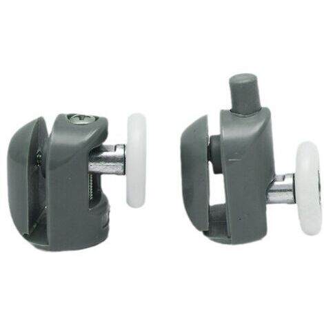 8 Pièces Roulette Porte Coulissante Douche 23mm, Antirouille Galets de Porte de Douche, pour Cabine de Douche, Salle de Bain Porte (4 Supérieures et 4 Inférieures) (1/4)
