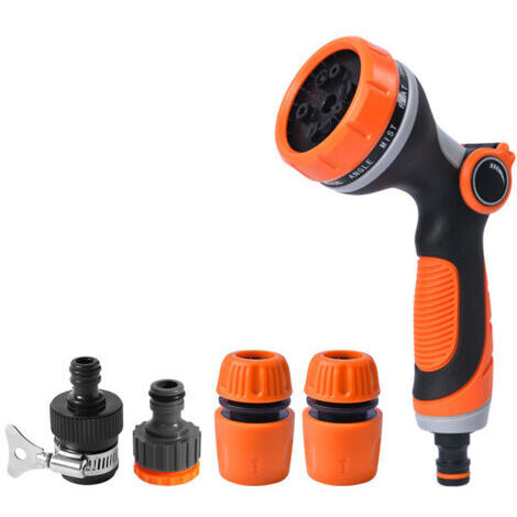 Pistolet d'arrosage, Pulvérisateur de Jardin, Pistolet Arrosage du Jardin 10 Modèles Réglables, Pulvérisateur Multifonctionnel avec Débit d'eau Contrôlable,Lavage de Voiture,Nettoyage de Cour,Animaux (1/5)