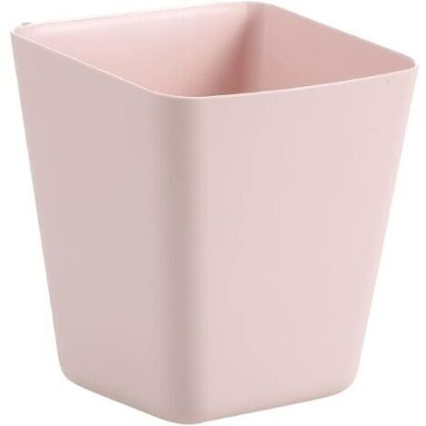 Étagère de bureau, étagère suspendue, boîte de rangement, petite boîte, porte-stylo, panier de rangement simple, boîte de rangement de bureau pour divers objets, ensemble de 3 pièces (rose) (1/5)