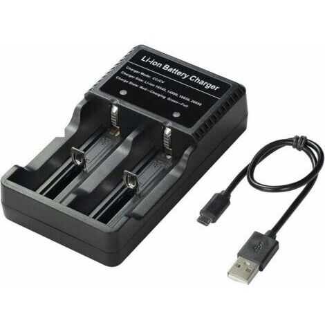 [JAMAIS UTILISÉ]Chargez votre batterie n'importe où 18650 Chargeur de batterie pour 3.7V 18650 14500 16340 26650 Batteries, la batterie n'est pas incluse LO-Ron (1/5)