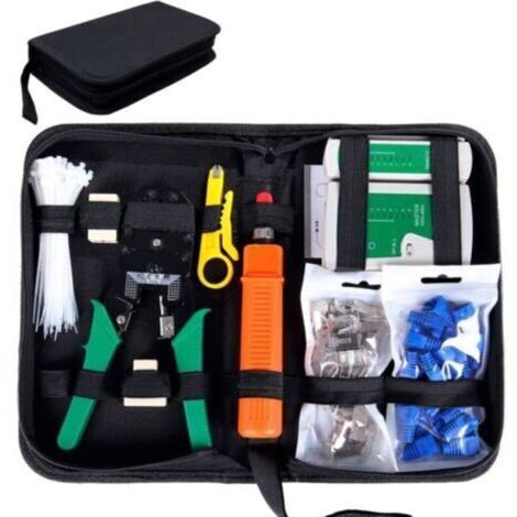 [JAMAIS UTILISÉ]Testeur de câble réseau réseau 9 en 1 Kits d\'outils de réparation d\'ordinateur Net professionnel Maintenance du testeur de câble (1/5)