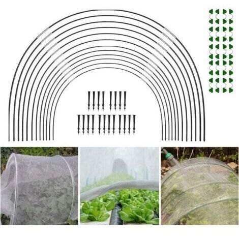 [JAMAIS UTILISÉ]Serre Jardin - 30 PCS Kit Maison Cerceau Jardin, Arceaux pour Serre Tunnel, Kit Serre Cadre Tunnel Filet Jardin pour L\'extérieur