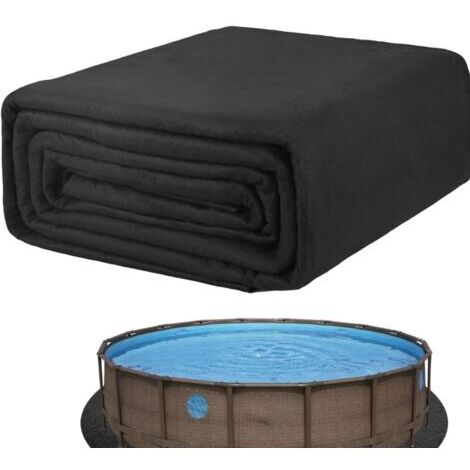 [JAMAIS UTILISÉ]Tapis de sol pour piscine ronde 5,5m Feutre absorbant l'eau Antidérapant Protection contre déchirures et perforations (1/5)