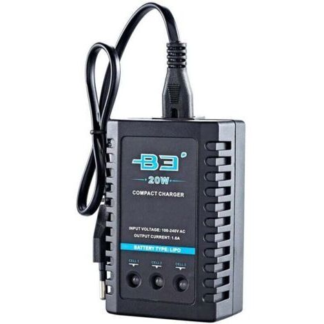 [JAMAIS UTILISÉ]Chargeur équilibreur RC 20W 1.6A pour batteries LiPo/LiFe 2S/3S - Accessoire pour radiocommandes - Prise US incluse (1/4)