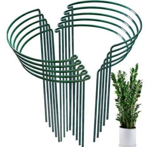 [JAMAIS UTILISÉ]Lot de 10 Piquets de Soutien pour Plantes de Jardin, Support de Plantes de Jardin Demi-Rond pour Tomate, Pivoines, Hortensia, Vigne, Plantes Grimpantes Fleur Intérieur Extérieur (25x40 (1/5)