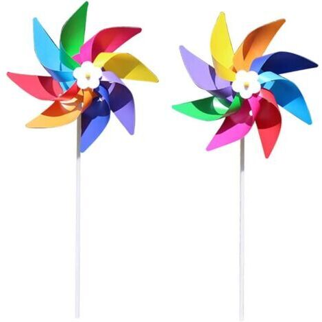 [JAMAIS UTILISÉ]Moulin à Vent Jouet Enfant Extérieur Décoration Jardin Plantations (6) (1/5)