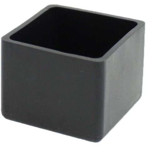 [JAMAIS UTILISÉ]Embouts carrés en caoutchouc 4 pièces pour chaises, tables, pieds de meubles (40 mm noir) (1/4)