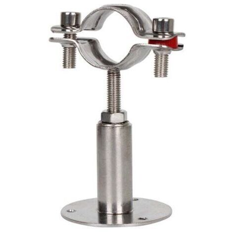 [JAMAIS UTILISÉ]Support de tuyau en acier inoxydable , 2 pièces, réglable, à visser, fixation au plafond avec vis et tube d'expansion, antirouille, fixation murale pour tuyaux métalliques, tiges, diam (1/4)