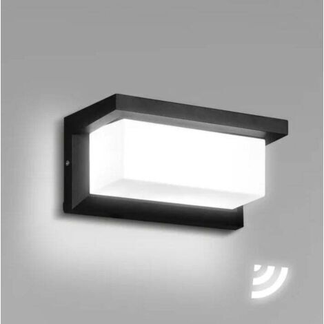 Applique Murale intérieur/Extérieur avec Détecteur de Mouvement Moderne Luminaire Murale, Éclairage Mural Étanche IP65 LED 18W blanc froid-1pcs (1/5)
