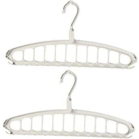 2 Pièces Cintres Antidérapants Cintres De Stockage Cintres Pliants Étendoir À Linge Organisateur De Cintre De Garde-Robe Placard Gain De Place Hacks (1/4)