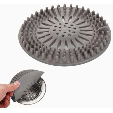 Protection de Drain de Silicone, Filtre Evier de Cuisine avec Ventouse, Filtre de Couverture de Drain de Baignoire, Filtre D'éVier de Cuisine Et Salle de Bain. (1/5)