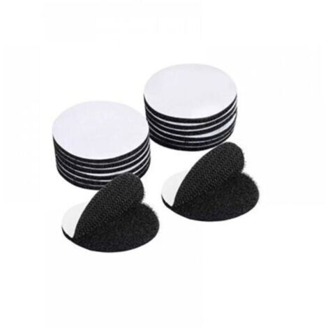 15 Pièces Noir Scratch Autocollant Double Face,Bande Auto-Adhésif, Adhesif Double Face Extra Fort, Rond (5 x 5cm) (1/5)