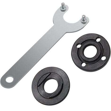 Ensemble de bride de support et d'écrou de blocage pour meuleuse 5/8"-11, clé coudée en métal pour Bosch Dewalt, remplacement noir 224399-1 193465-4 224568-4