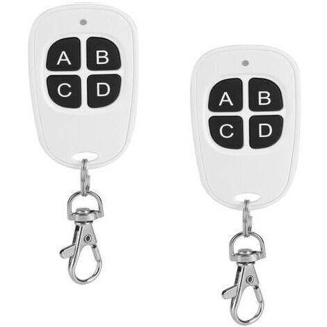 Télécommande universelle pour porte de garage, émetteur sans fil à 4 canaux 433 MHz, compatible avec le code d'apprentissage 1527（2 articles） (1/5)
