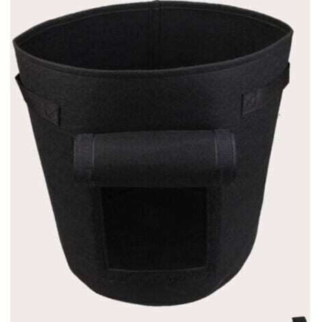 5 x 7 gallon planting bags planting bags, breathable and durable pots, garden planting bags with window and handles for potatoes carrots tomatoes (black) (1/5)