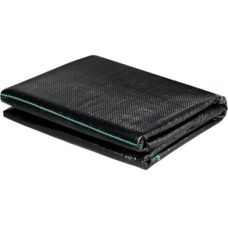 90g/1 pied carré,Toile de paillage , Géotextile, Toile de contrôle des mauvaises herbes dans le jardin, Tapis noir agricole, Inhibiteur de racines, Contrôle des mauvaises herbes, Toile perméable à l'e (1/5)