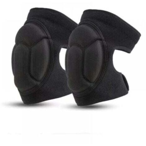 1 paire de genouillères de travail, genouillères de jardinage noires, genouillères de protection antidérapantes et anti-collision, genouillères de jardinage multi-usages - Noires (1/5)
