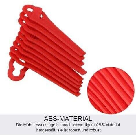 12 x 7mm,20Pcs Lames en Plastique de Rechange, Lame Coupe Bordure Tondeuse à Gazon en Plastique Lames pour Jardin et Pelouse Coupe Bordures (1/5)
