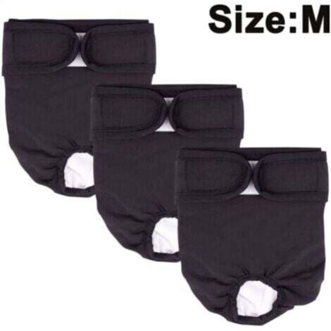 Lot de 3 Couches lavables et réutilisables pour chien, culotte menstruelle pour chien, couches hygiéniques très absorbantes, culotte menstruelle anti-harcèlement pour animaux (1/5)