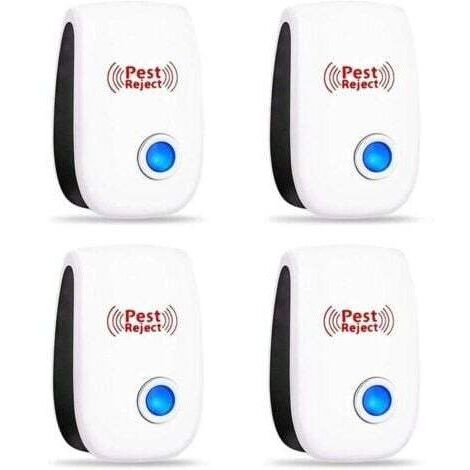 Répulsif Ultrason Anti-Rongeurs Insectes,Repulsif Moustique,Repulsif Anti Mouches Electrique Appareil Répulsif Souris Interieur,Moustique,Cafard,Fourmi,Araignée,100% Inoffensif (4 Paquets)-- (1/5)