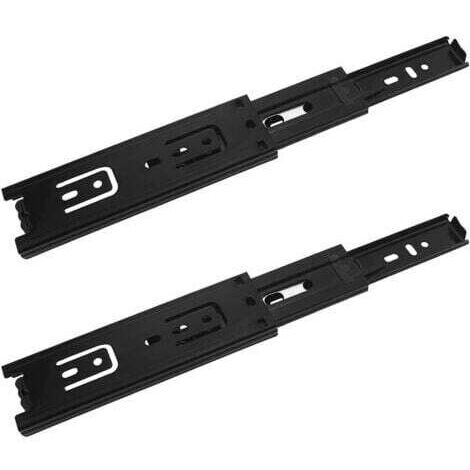 2 Pcs Coulisse Tiroir, 150mm Glissières pour Tiroirs, 3Plis Glissière Téléscopique, Glissières de Tiroir à Extension Complète, Montage Latéral, Capacité de Charge Robuste de 45 KG (1/5)