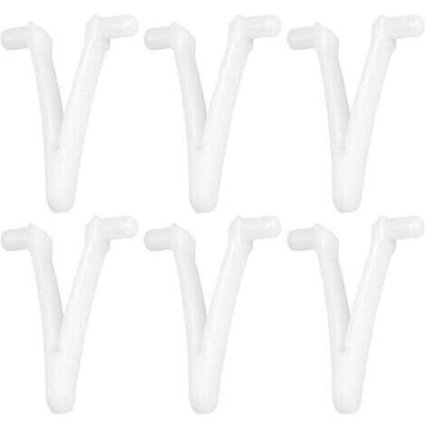 6pcs Piscine d'approvisionnement Papillon v Clip pour Piscine Spa Brosse Feuille râteau Feuille Skimmer tête d'aspirateur pour Nettoyage de Piscine (1/5)