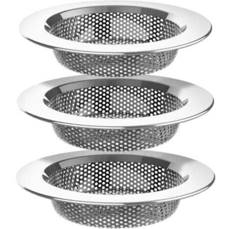 Crépine d'évier de cuisine en acier inoxydable en trois parties, prend en charge le nettoyage du lave-vaisselle, filtre efficacement les résidus alimentaires et maintient le drainage en douceur (1/3)