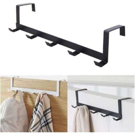 Door Coat Rack Hook 5 Hooks, Home Bathroom Organizer Rack Clothes Coat Hat Towel Hanger, for Coats Pants Hats Clothes Towel Rack (Color : B) (1/5)